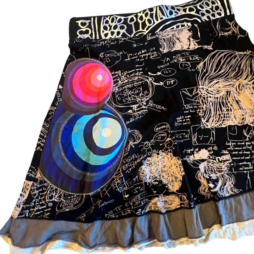 Desigual Italy Whimsigothic Printed Midi Skirt - Picture 2 of 6